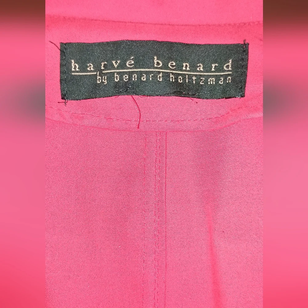 Harve benard salmon cotton long Trench  Jacket Size Large - Picture 2 of 8